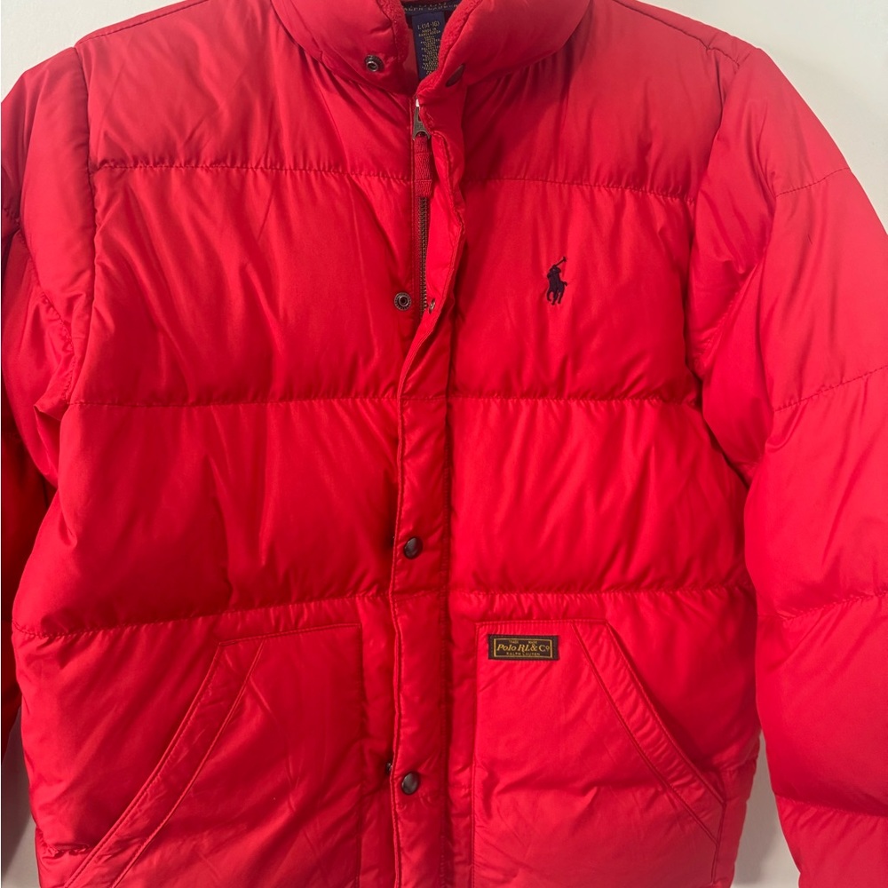 Polo by Ralph Lauren Men's Vibrant Red Puffer Coat